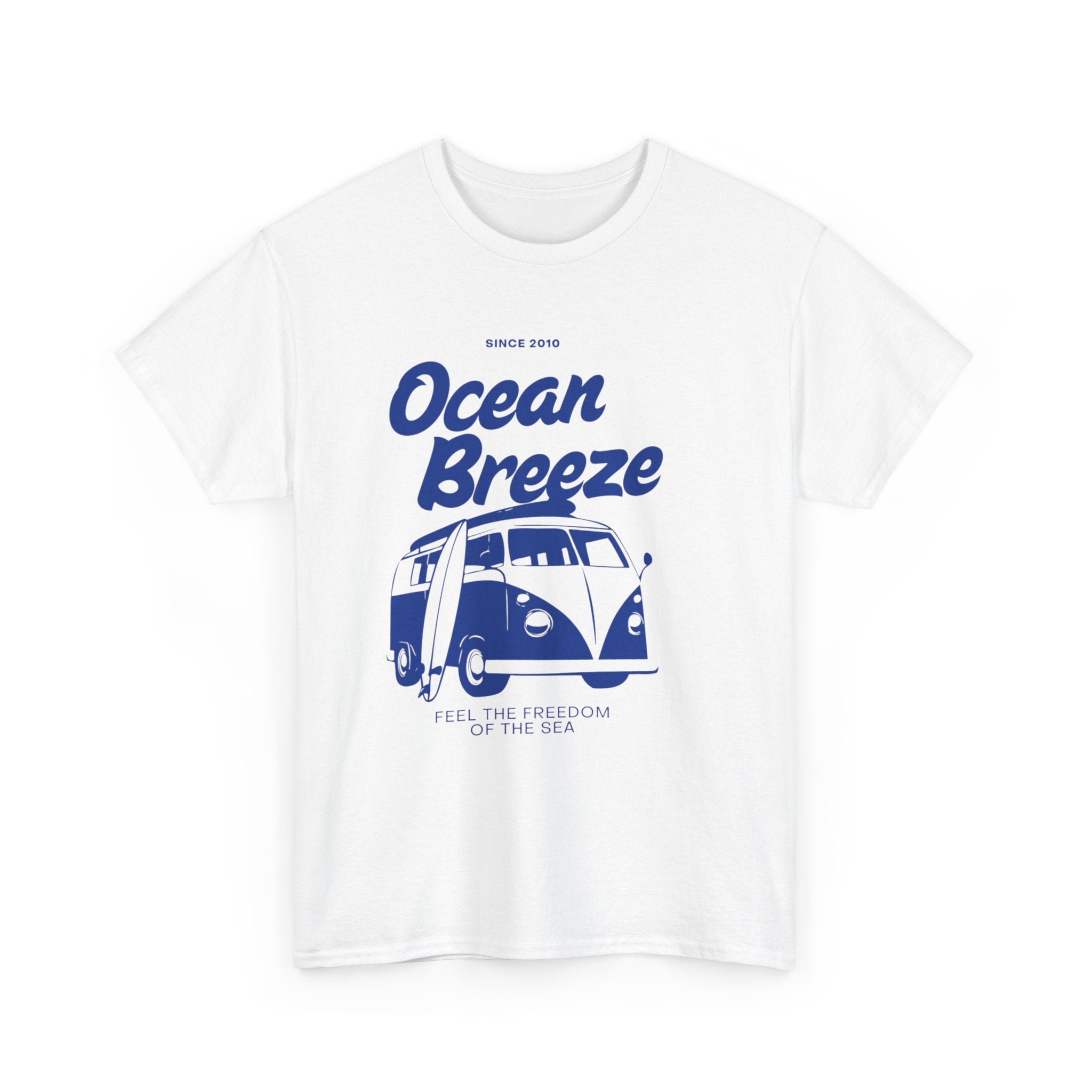 Ocean Breeze Heavy Cotton Tee with Van Print
