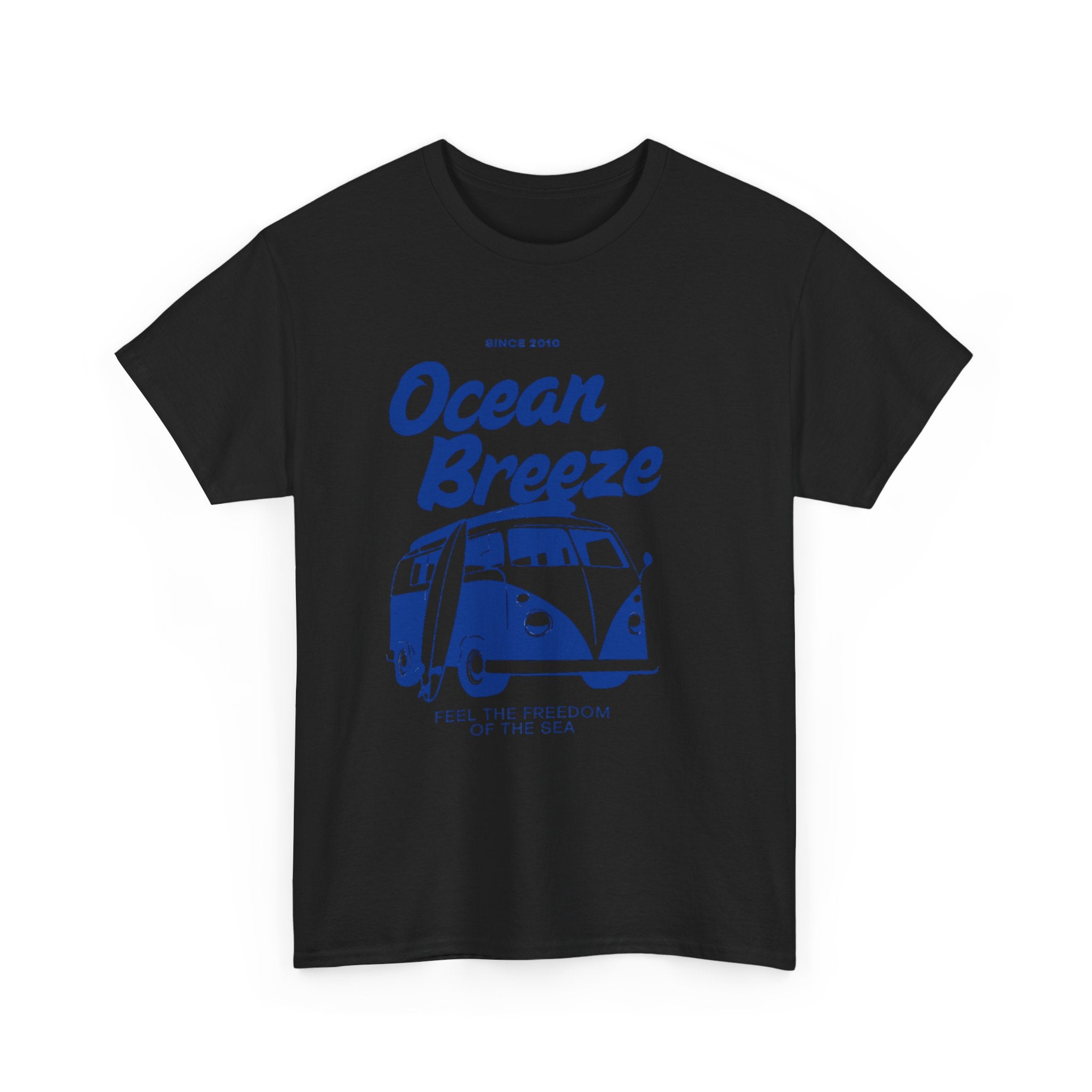 Ocean Breeze Heavy Cotton Tee with Van Print