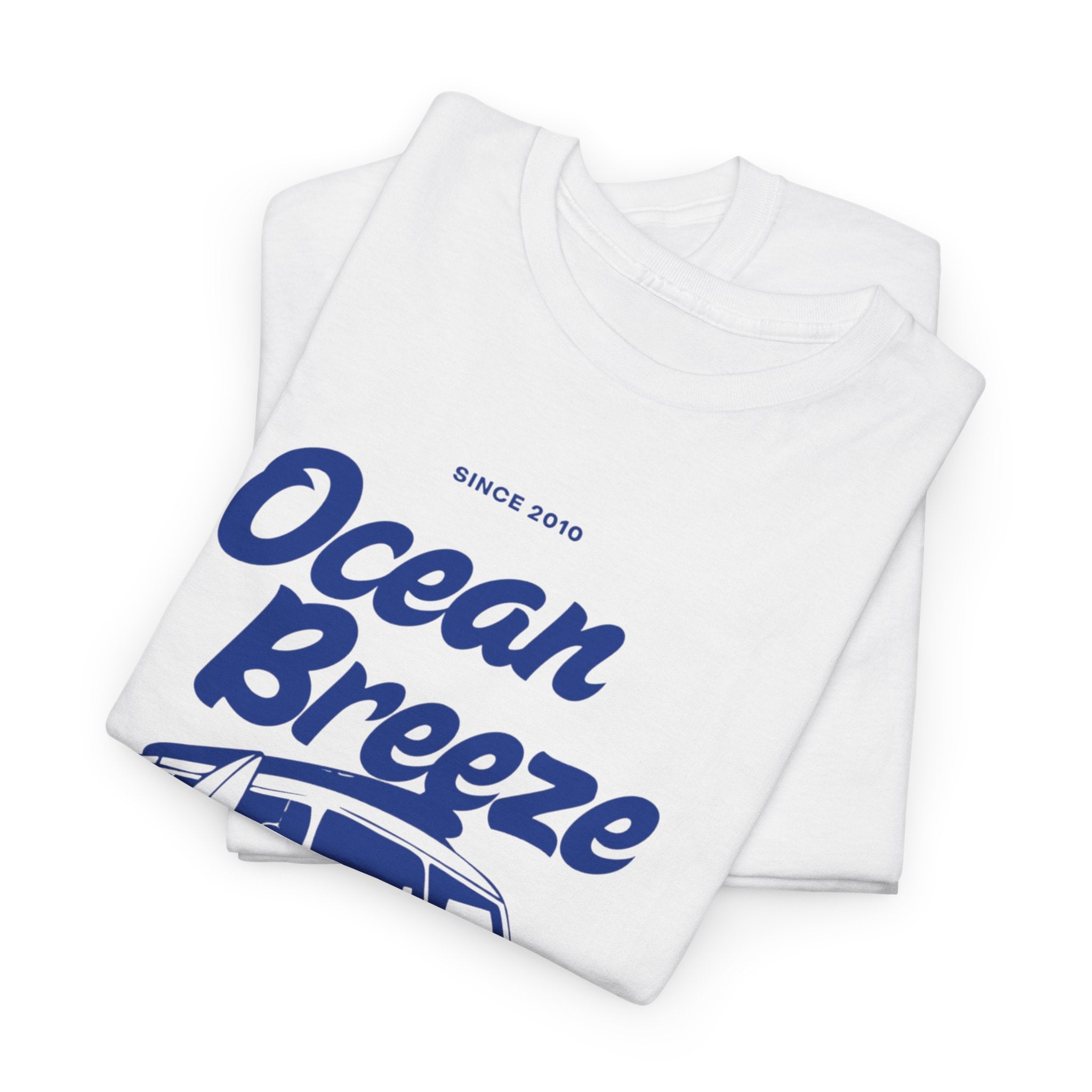 Ocean Breeze Heavy Cotton Tee with Van Print