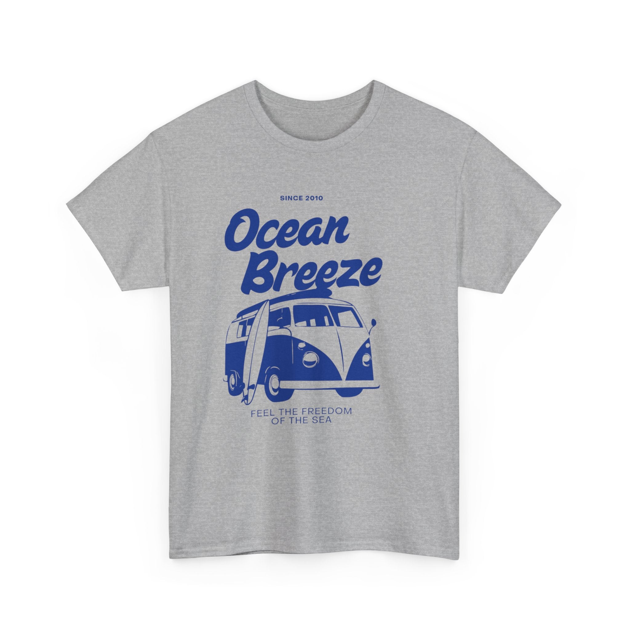 Ocean Breeze Heavy Cotton Tee with Van Print