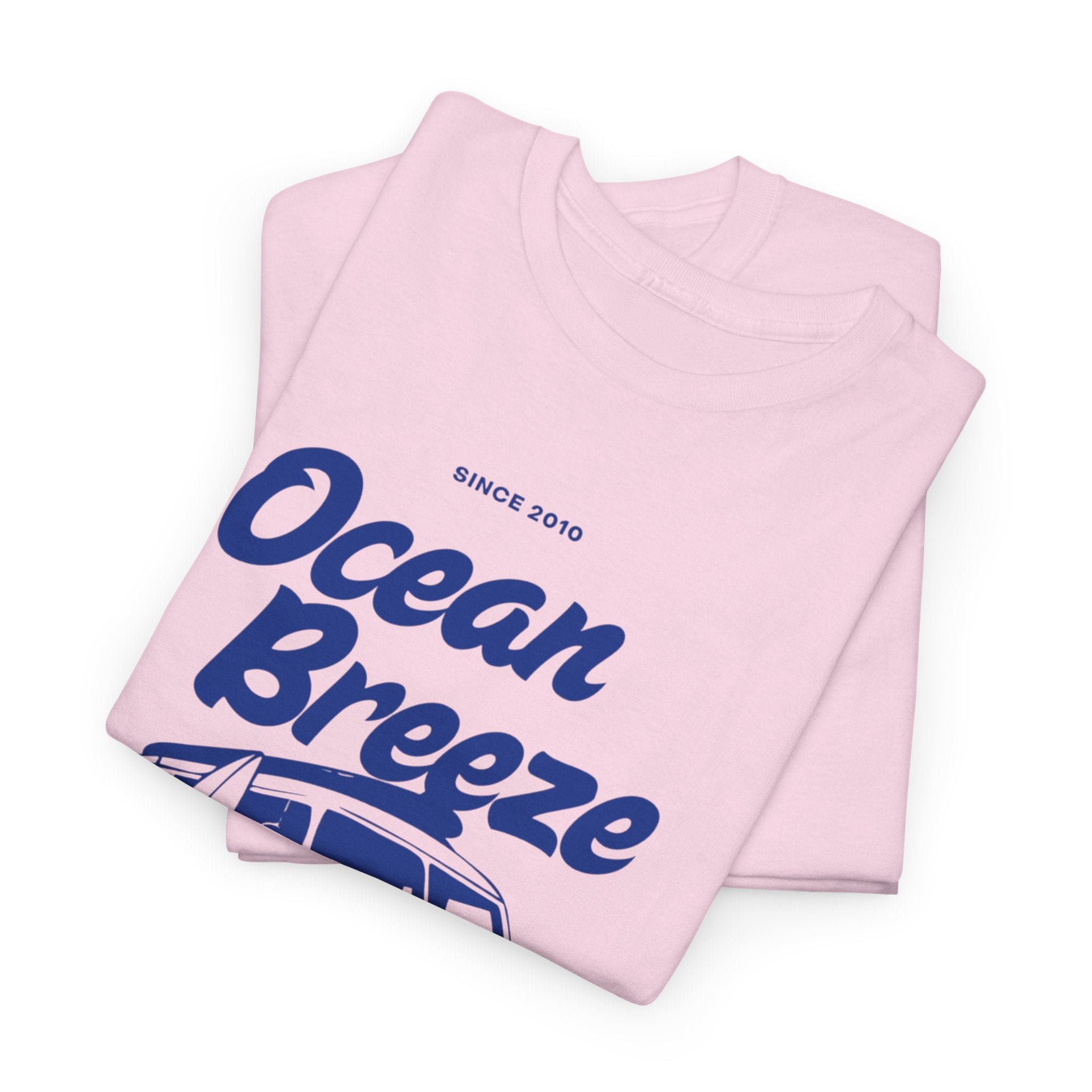 Ocean Breeze Heavy Cotton Tee with Van Print