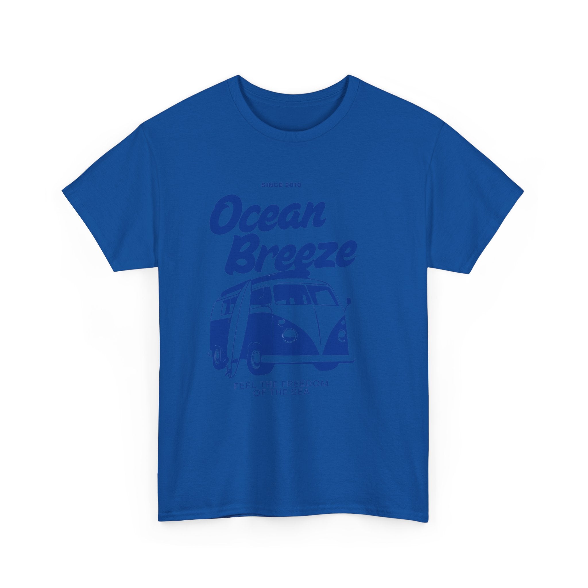 Ocean Breeze Heavy Cotton Tee with Van Print