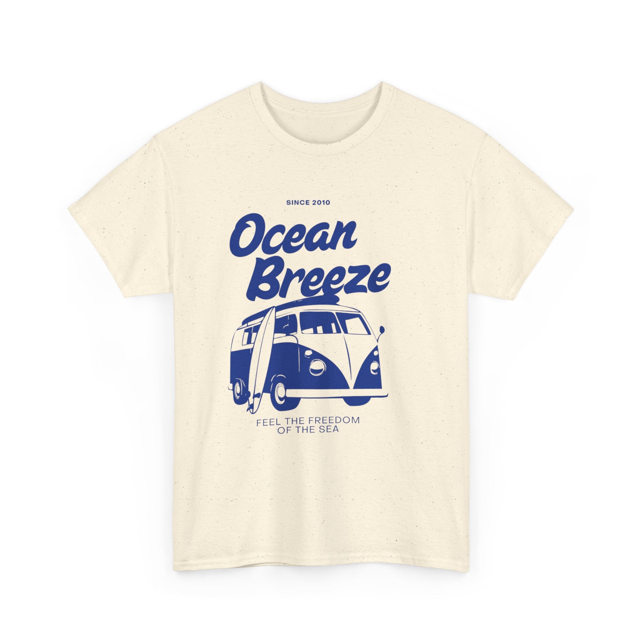 Ocean Breeze Heavy Cotton Tee with Van Print