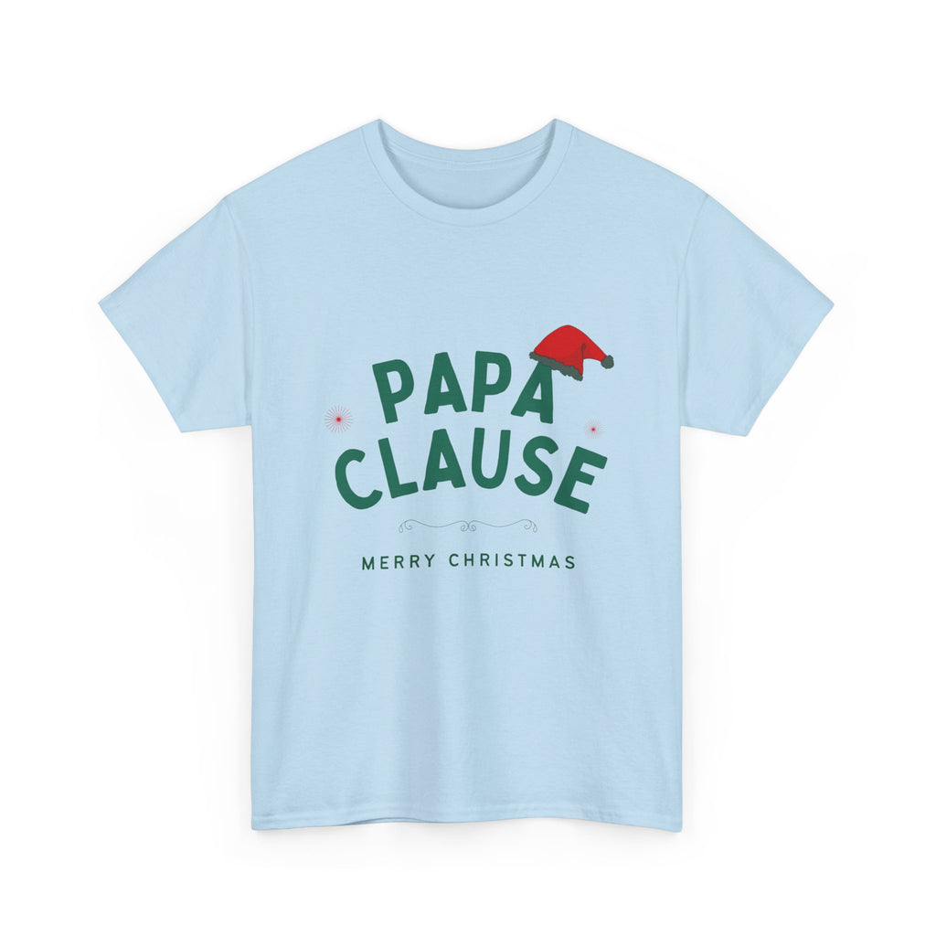Papa Clause Christmas Tee — Men’s Holiday Shirt with Santa Hat