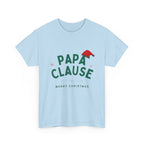 Papa Clause Christmas Tee — Men’s Holiday Shirt with Santa Hat