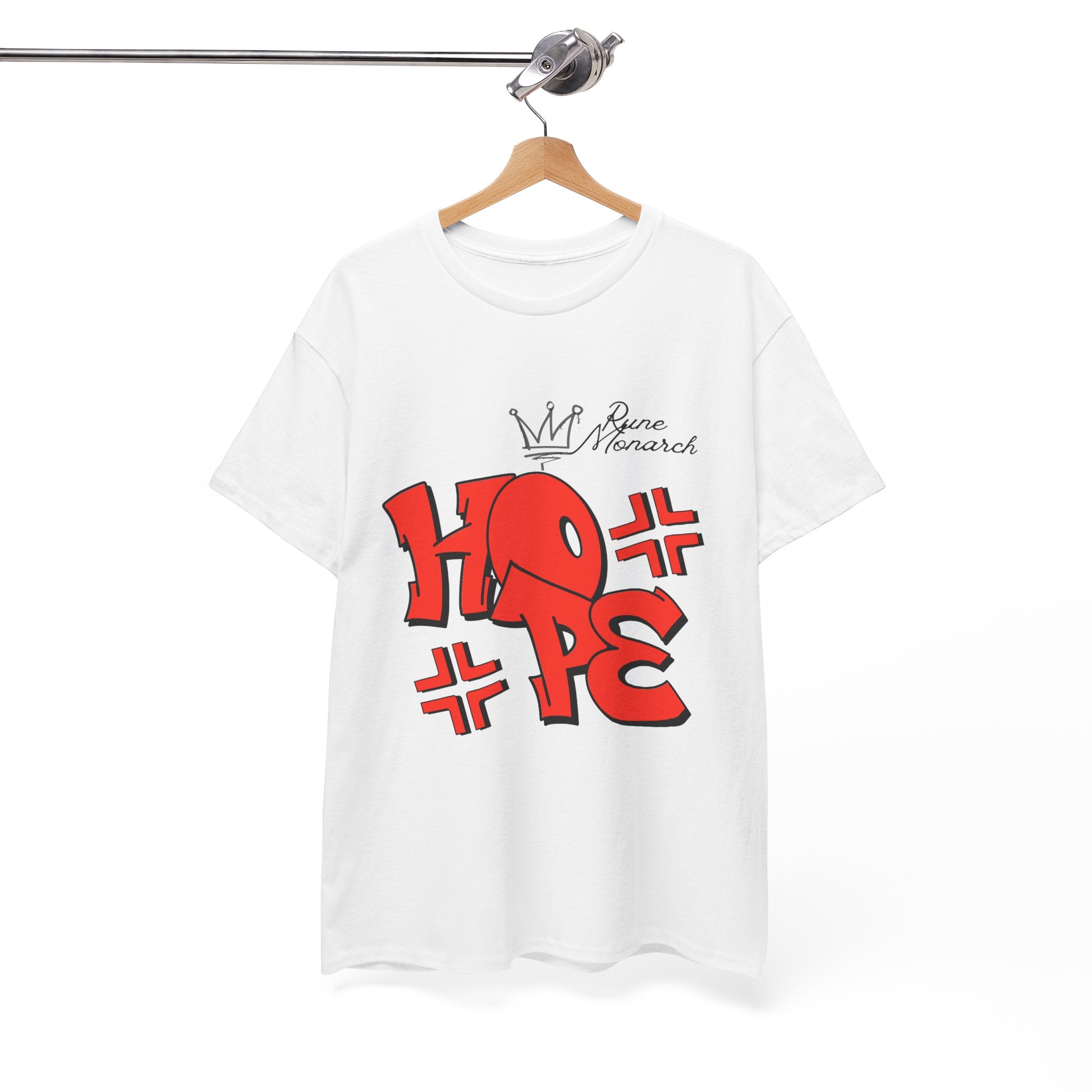 Hope Graffiti Graphic Tee — Red Street Art Typography T-Shirt