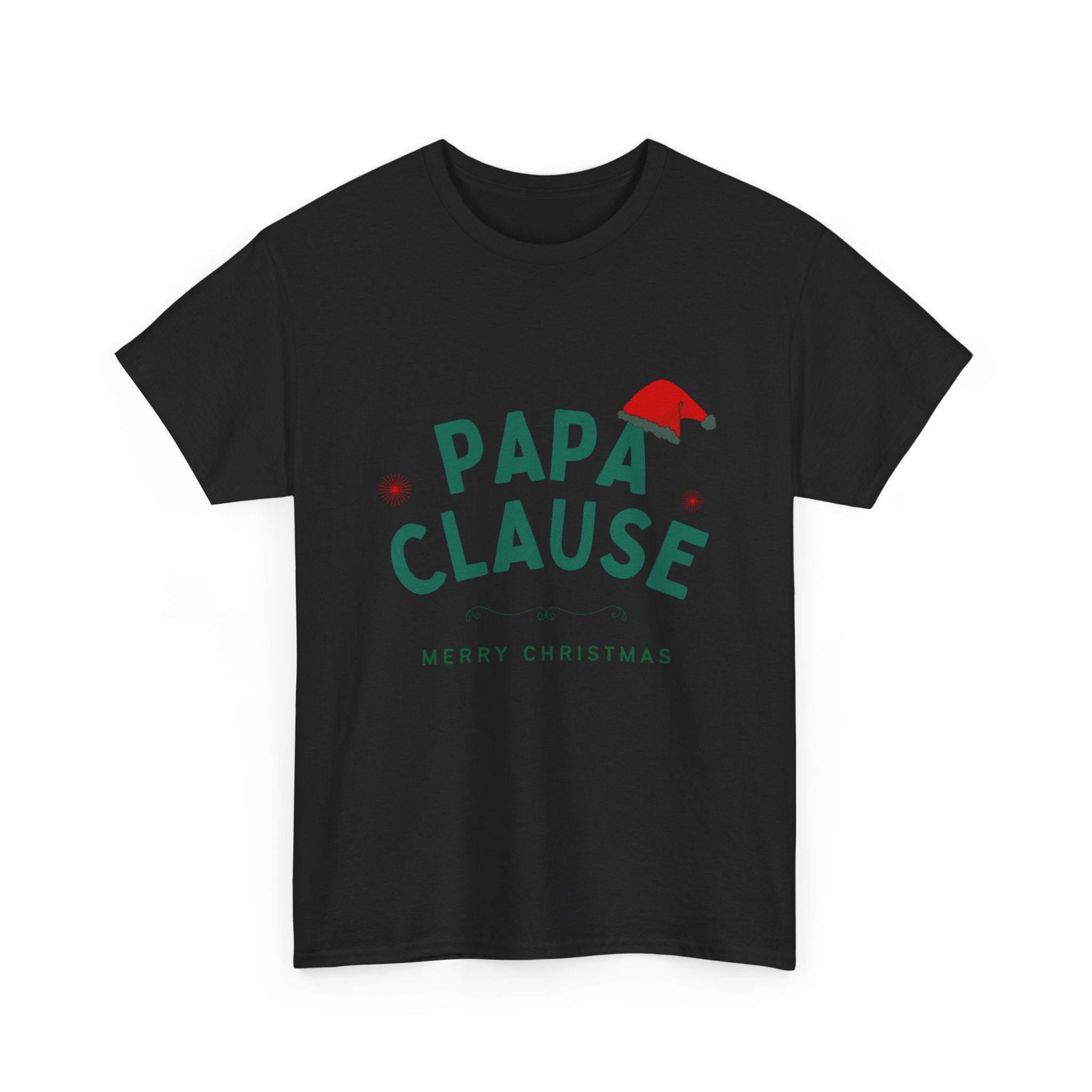 Papa Clause Christmas Tee — Men’s Holiday Shirt with Santa Hat