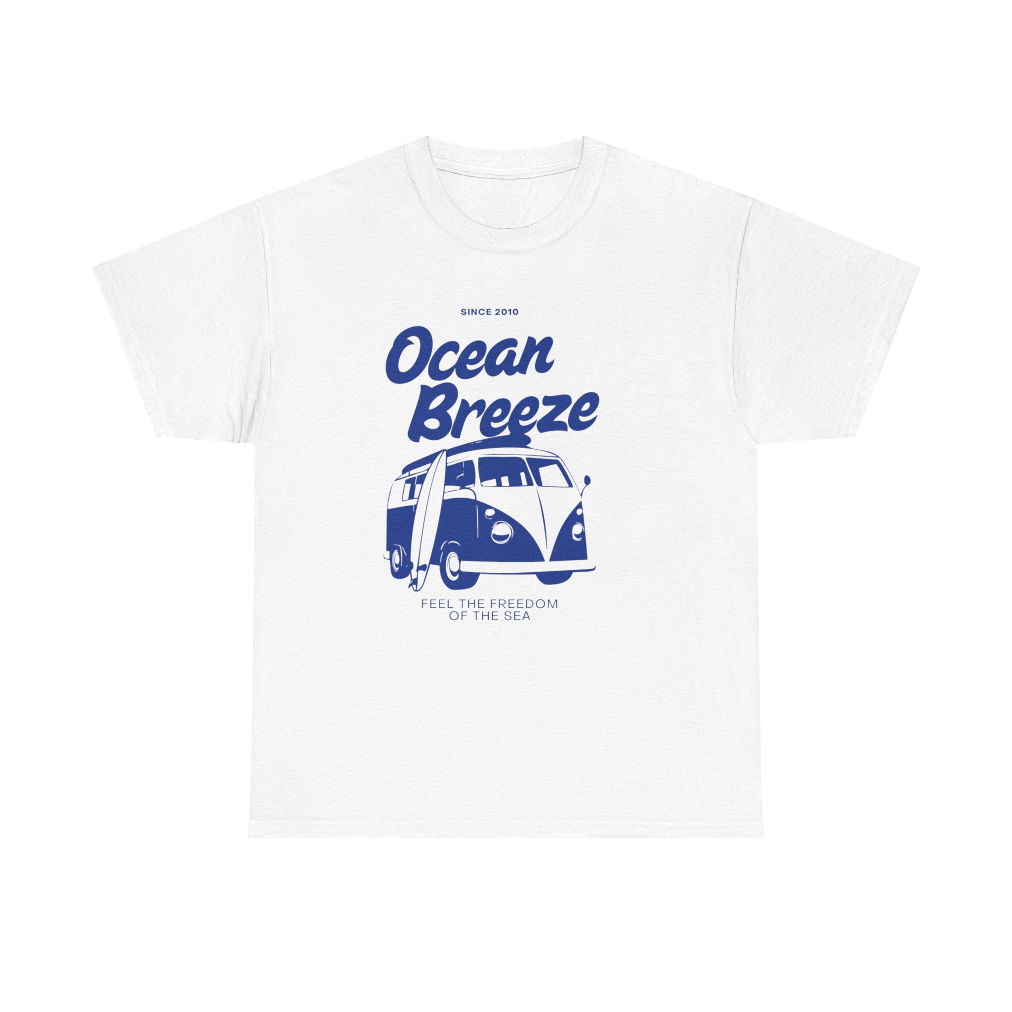 Ocean Breeze Heavy Cotton Tee with Van Print