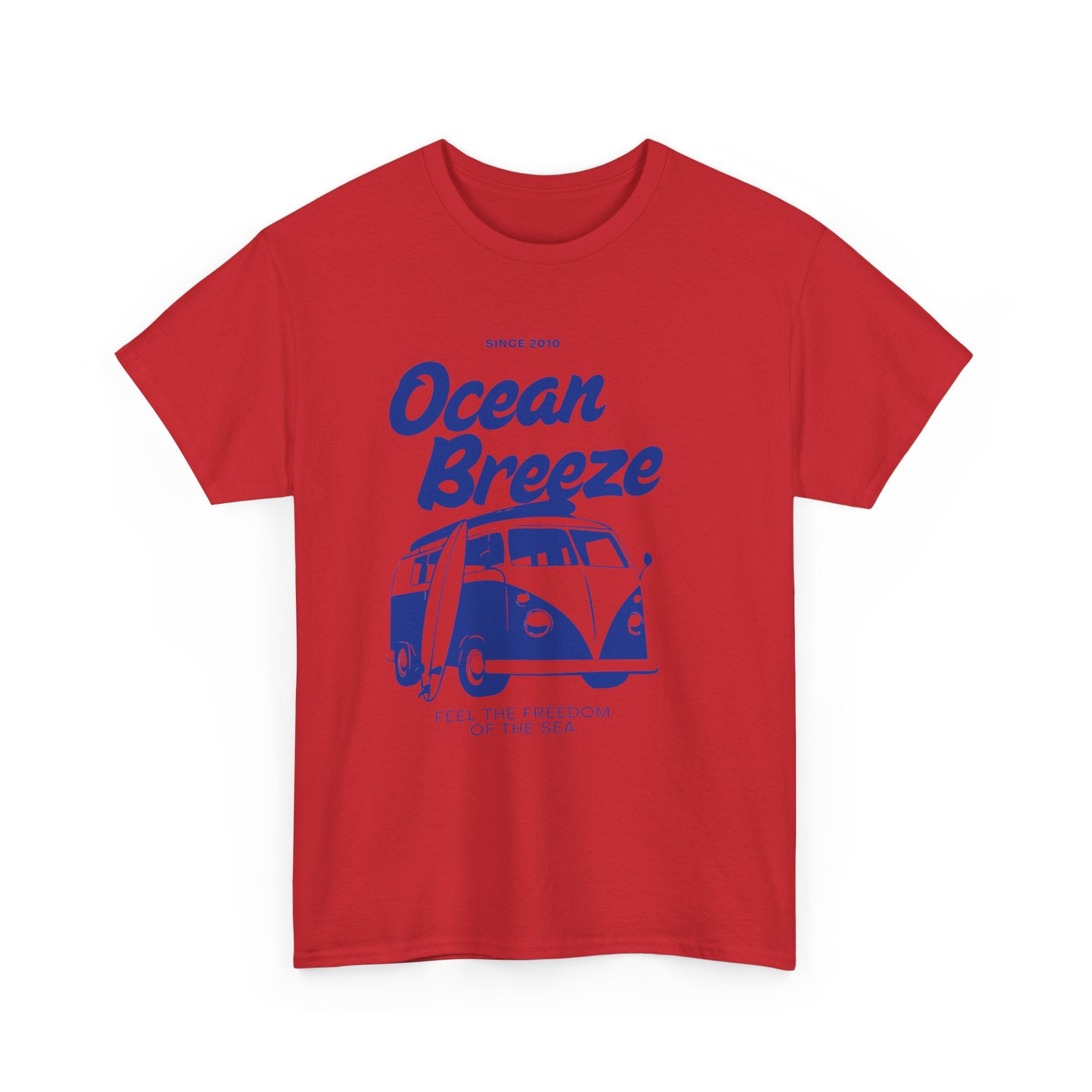 Ocean Breeze Heavy Cotton Tee with Van Print