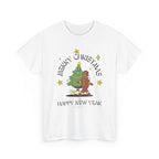 Christmas Gingerbread Tree T-Shirt — "Merry Christmas / Happy New Year" Holiday Tee