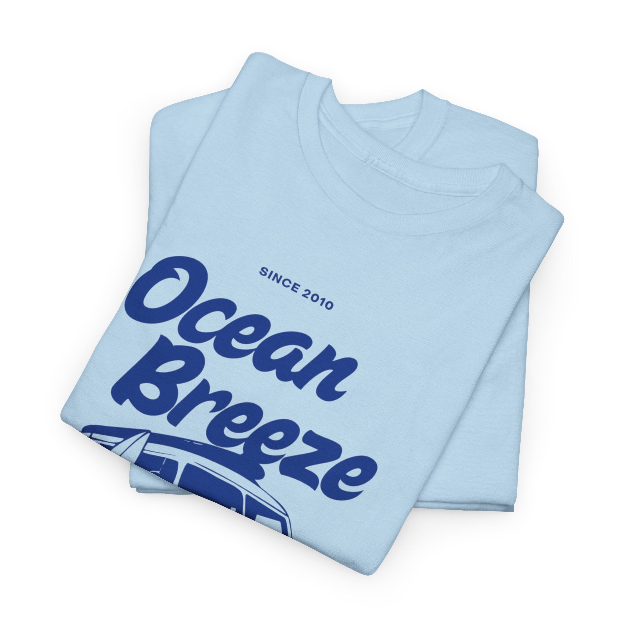 Ocean Breeze Heavy Cotton Tee with Van Print