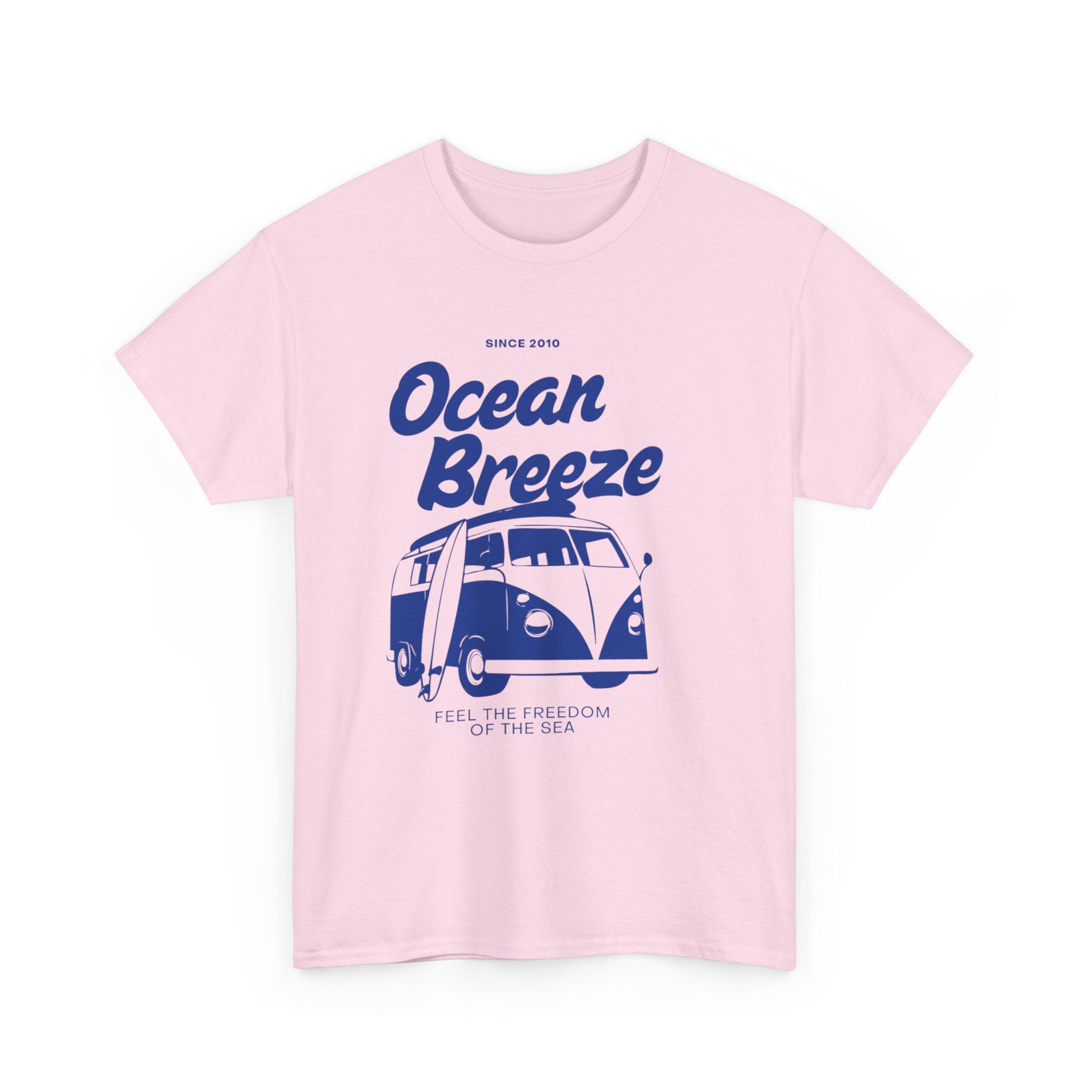Ocean Breeze Heavy Cotton Tee with Van Print