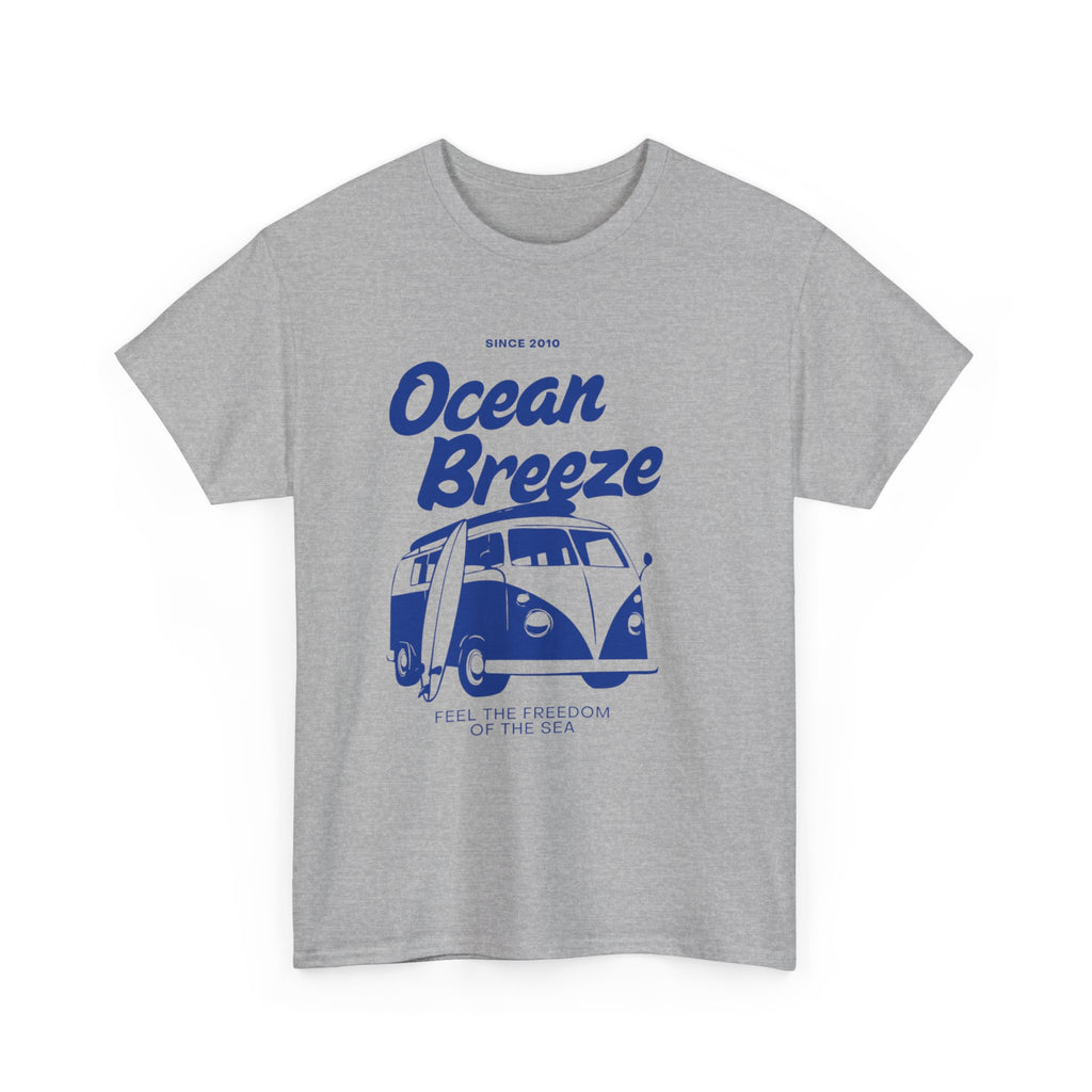 Ocean Breeze Heavy Cotton Tee with Van Print