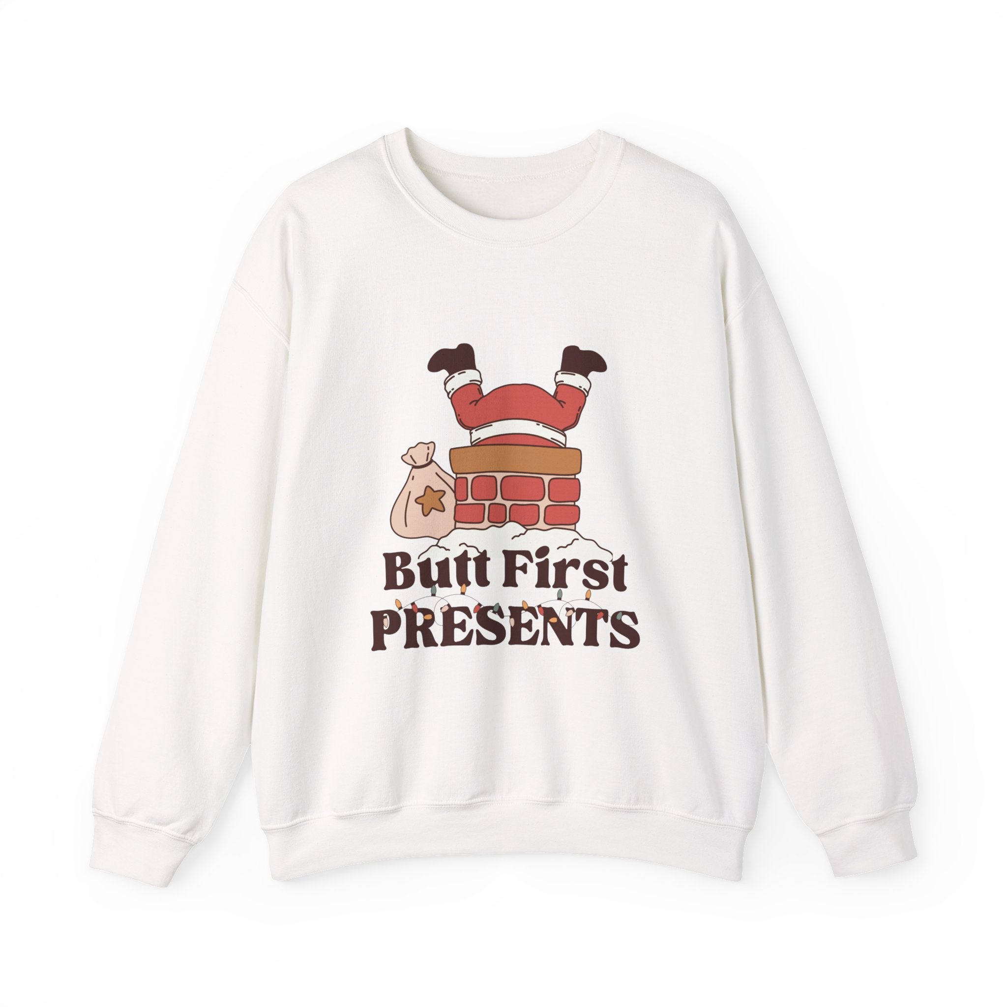 Butt First Presents Christmas Sweatshirt