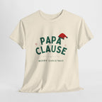 Papa Clause Christmas Tee — Men’s Holiday Shirt with Santa Hat