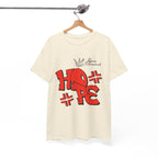 Hope Graffiti Graphic Tee — Red Street Art Typography T-Shirt
