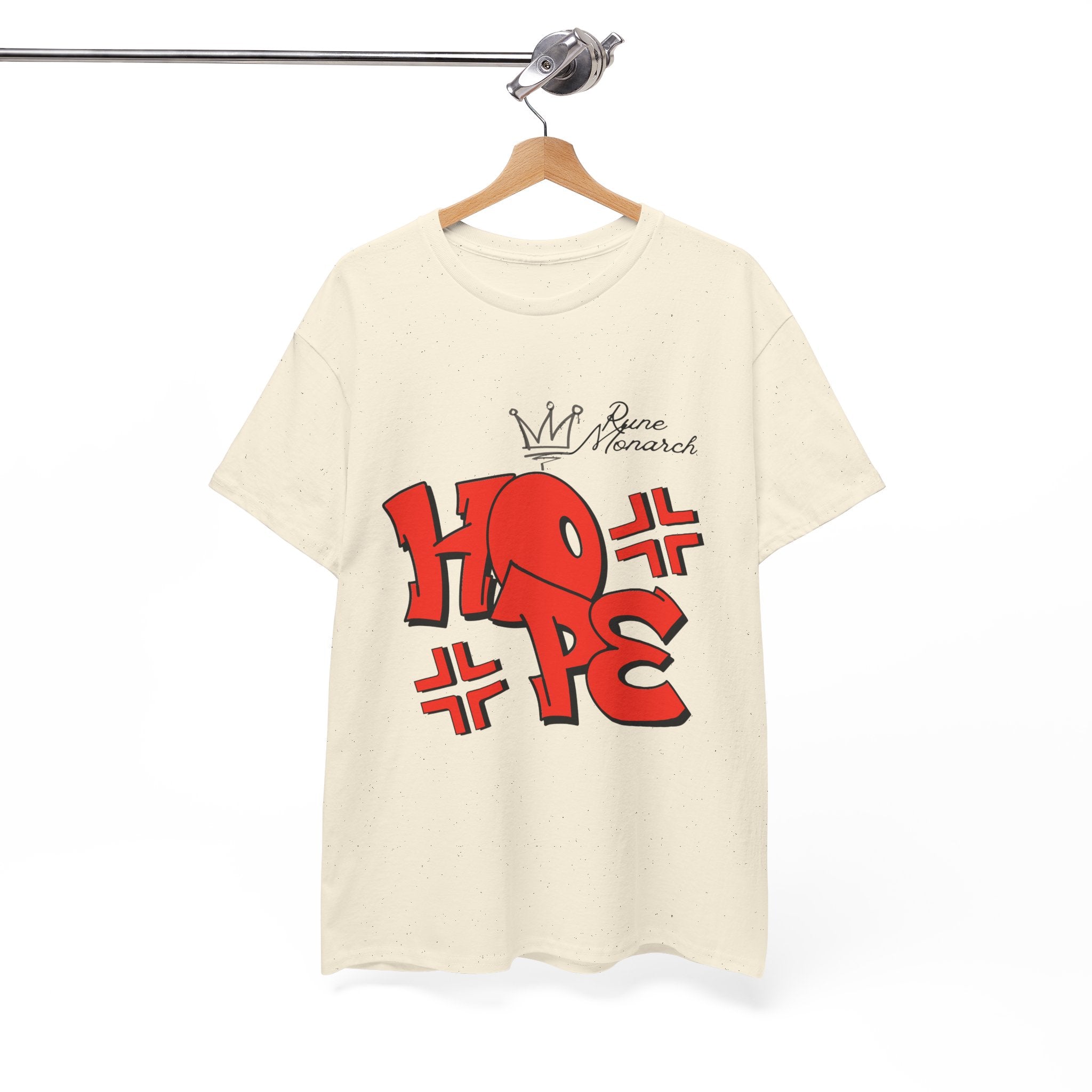 Hope Graffiti Graphic Tee — Red Street Art Typography T-Shirt