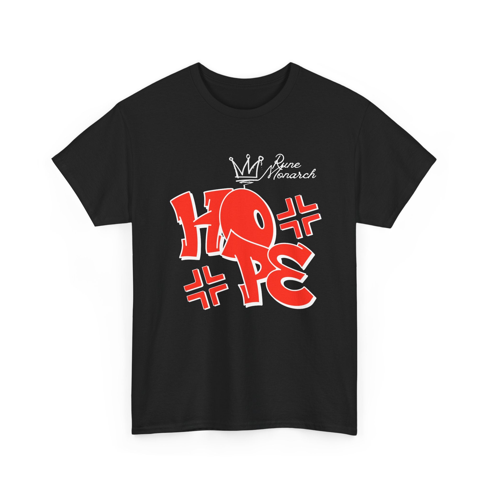 Hope Graffiti Graphic Tee — Red Street Art Typography T-Shirt