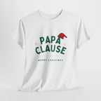 Papa Clause Christmas Tee — Men’s Holiday Shirt with Santa Hat