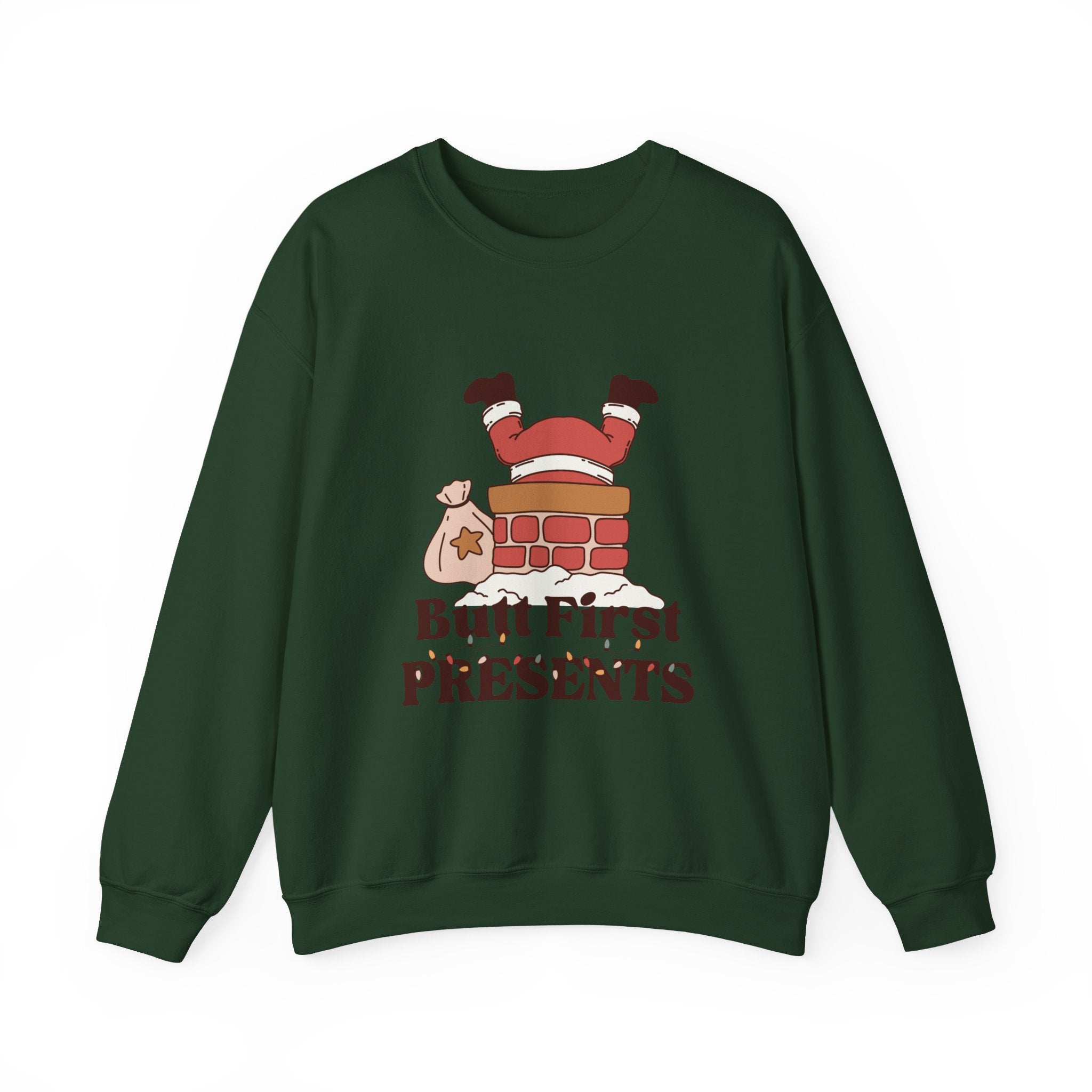 Butt First Presents Christmas Sweatshirt