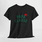 Papa Clause Christmas Tee — Men’s Holiday Shirt with Santa Hat