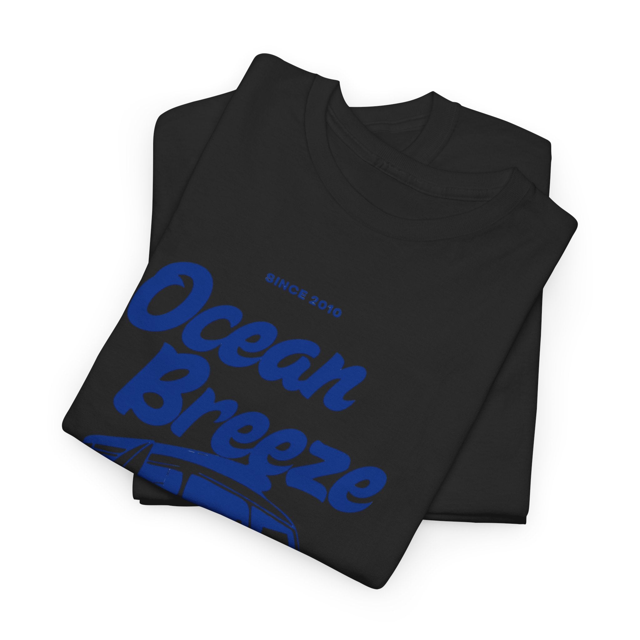Ocean Breeze Heavy Cotton Tee with Van Print