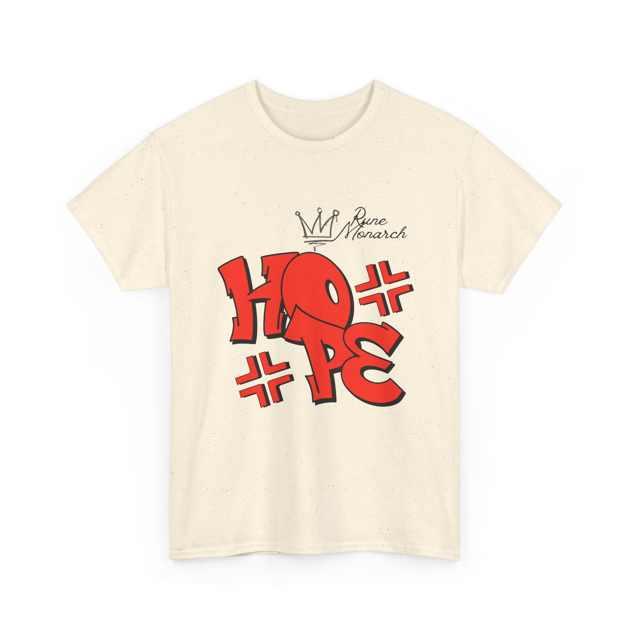 Hope Graffiti Graphic Tee — Red Street Art Typography T-Shirt