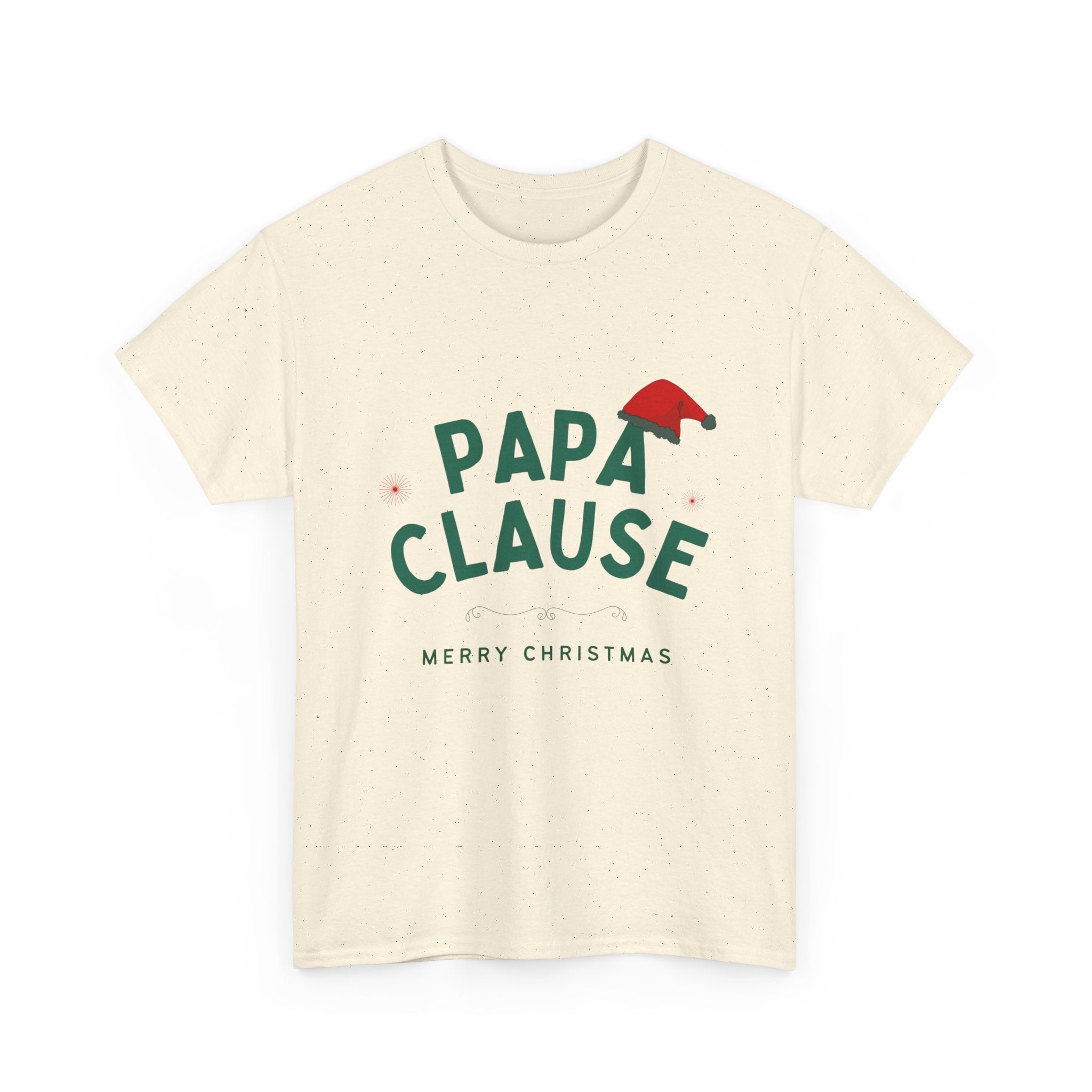 Papa Clause Christmas Tee — Men’s Holiday Shirt with Santa Hat