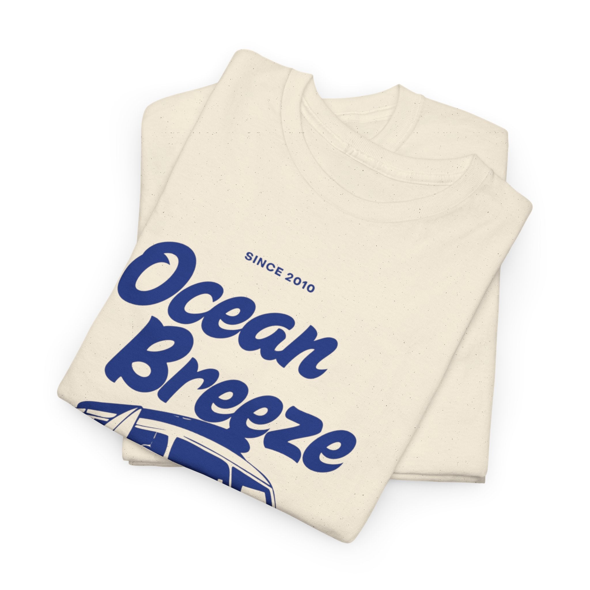 Ocean Breeze Heavy Cotton Tee with Van Print