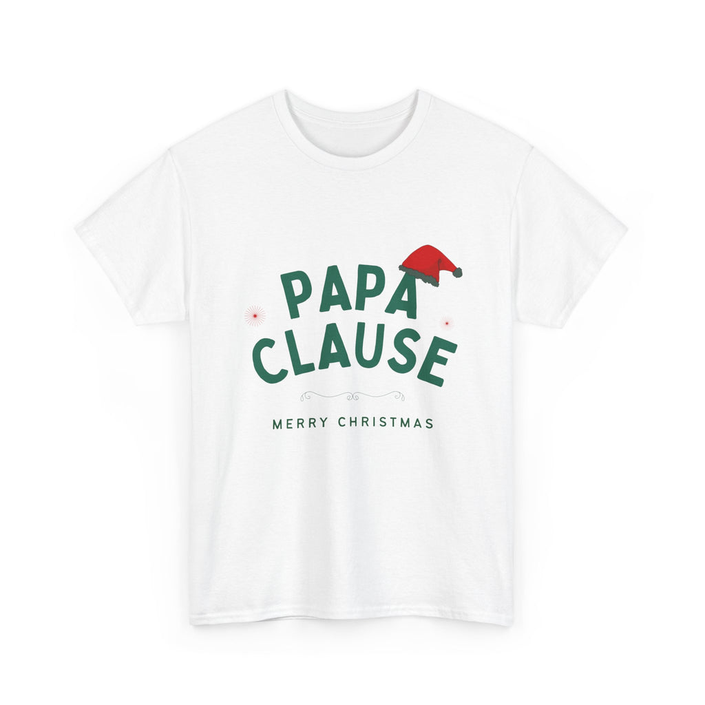 Papa Clause Christmas Tee — Men’s Holiday Shirt with Santa Hat