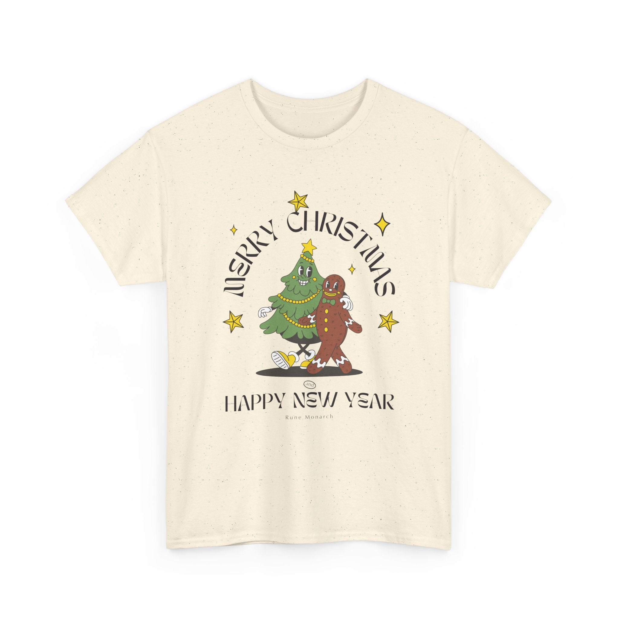 Christmas Gingerbread Tree T-Shirt — "Merry Christmas / Happy New Year" Holiday Tee