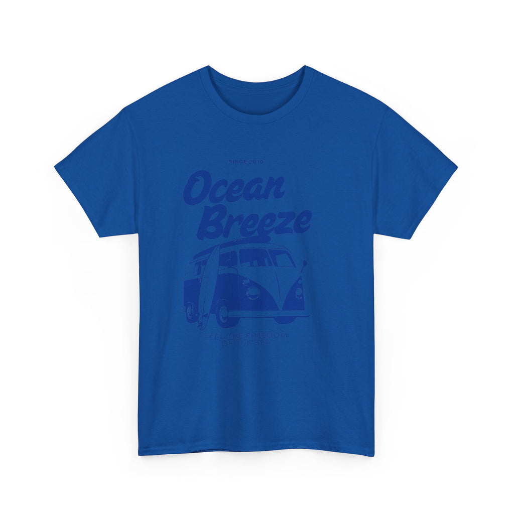 Ocean Breeze Heavy Cotton Tee with Van Print