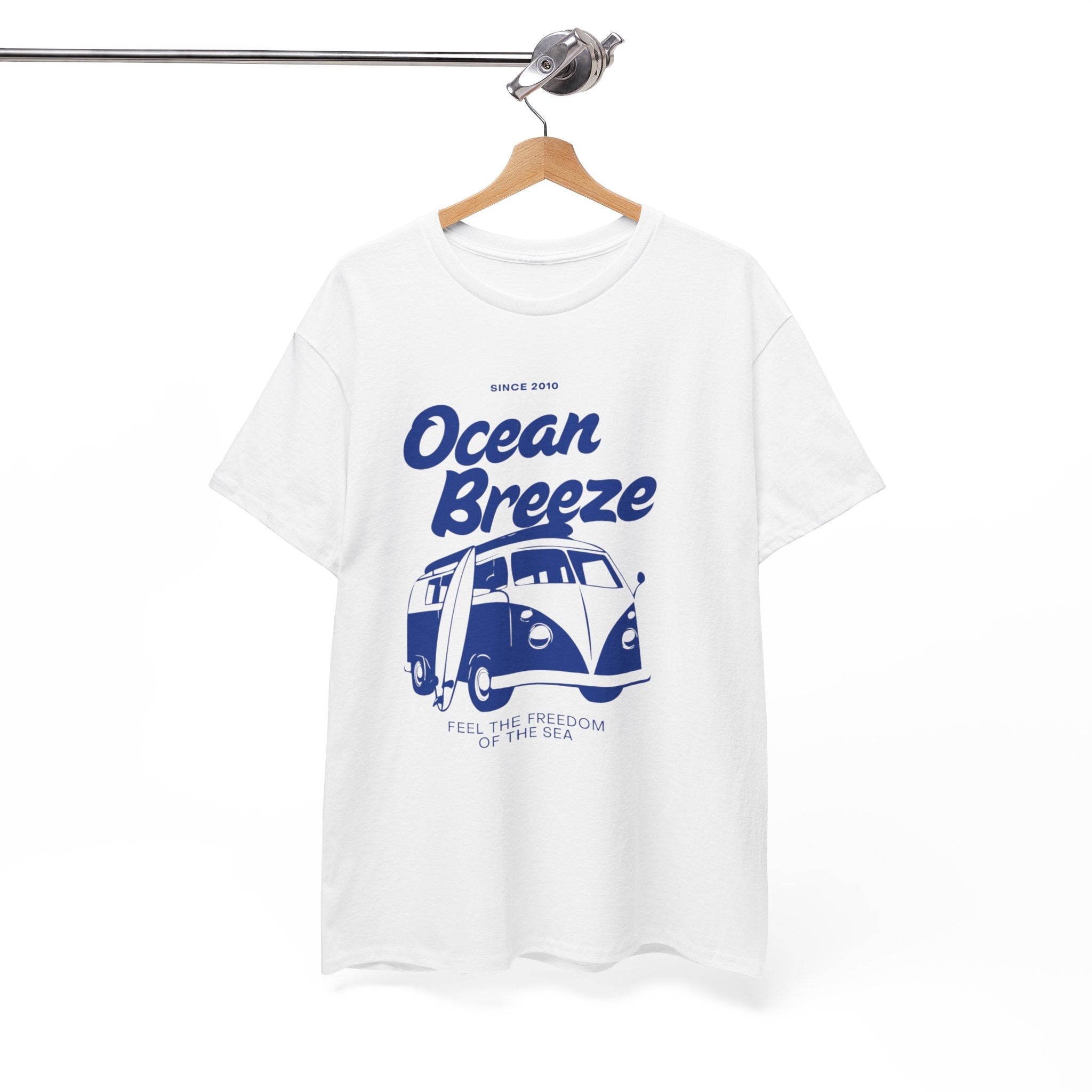 Ocean Breeze Heavy Cotton Tee with Van Print