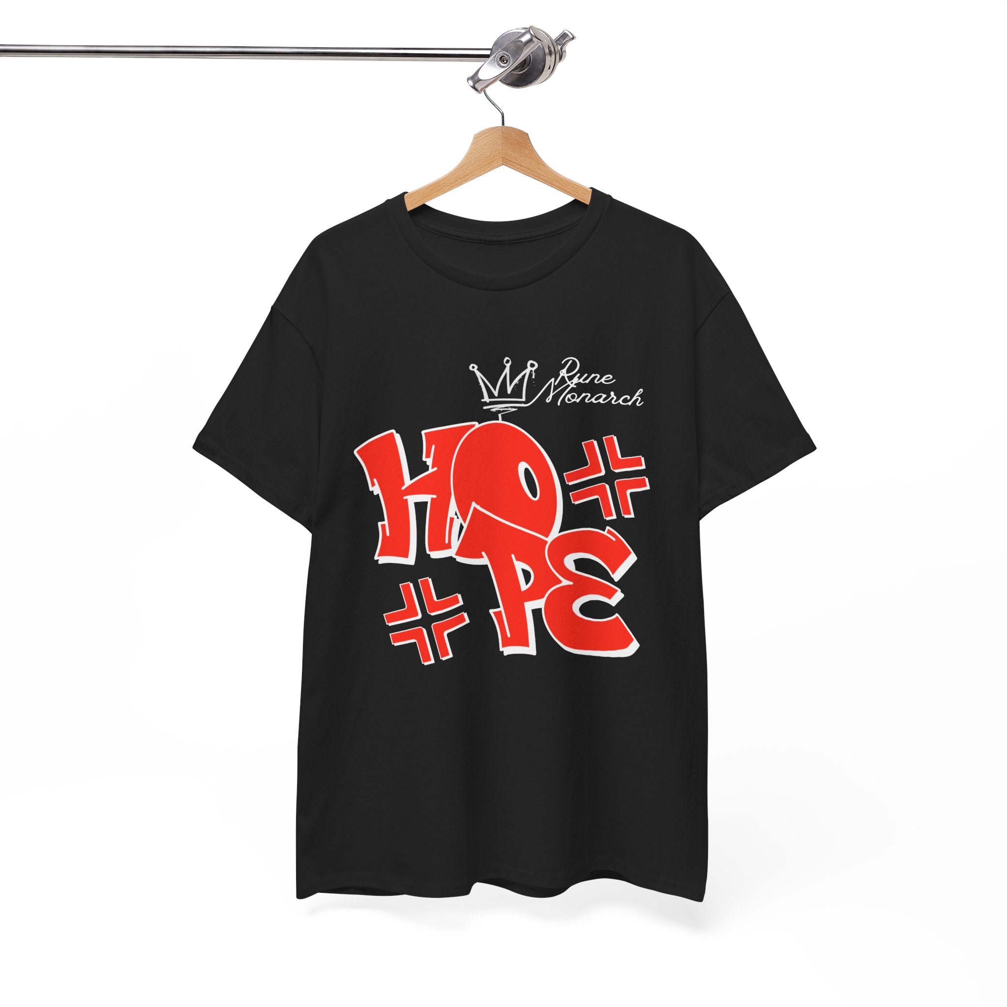 Hope Graffiti Graphic Tee — Red Street Art Typography T-Shirt